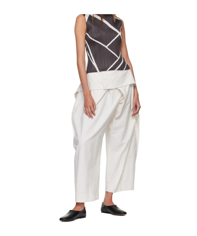 Pleats Please By Issey Miyake Pleats Please Issey Miyake Fold Line Sleeveless Top, photo 2 of 5 from SENSER