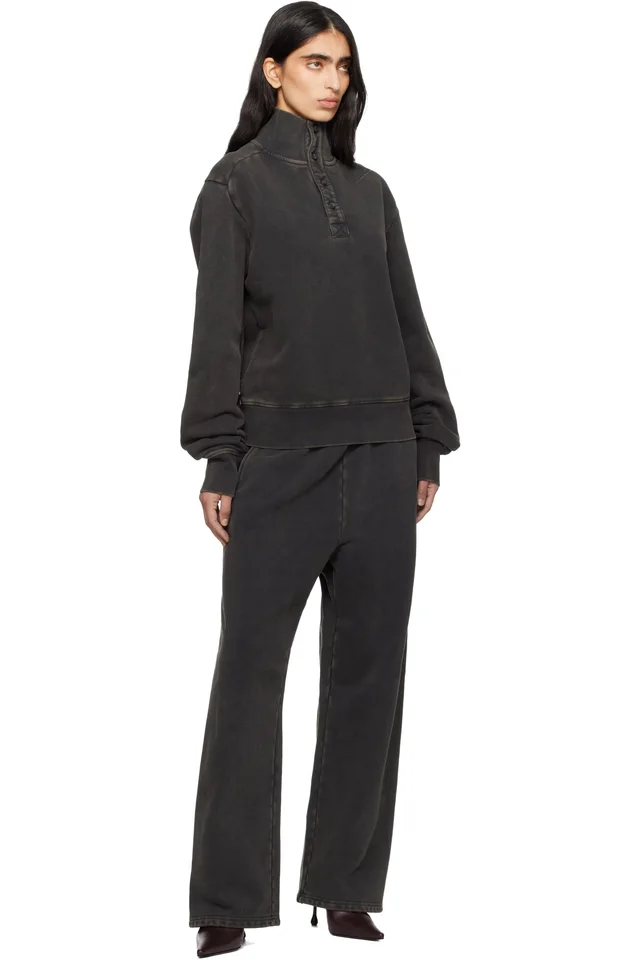 Entire Studios Black Straight Leg Sweatpants, photo 4 of 4 from SSENSE