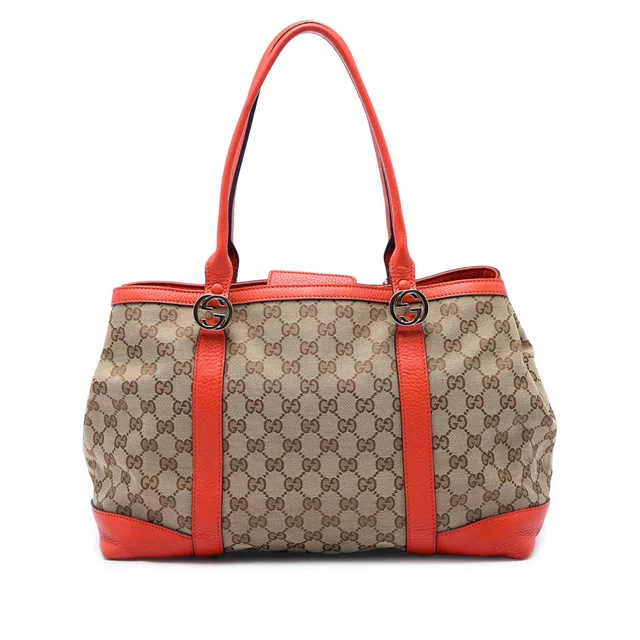 Beige Gucci GG Canvas Miss GG Tote in Beige Canvas from Designer Revival