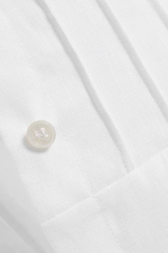 Gabriela Hearst Duff Pintucked Linen Shirt, photo 4 of 4 from THE OUTNET