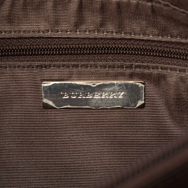 Beige Burberry House Check Canvas Crossbody in Beige Canvas from Designer Revival, photo 5 of 6