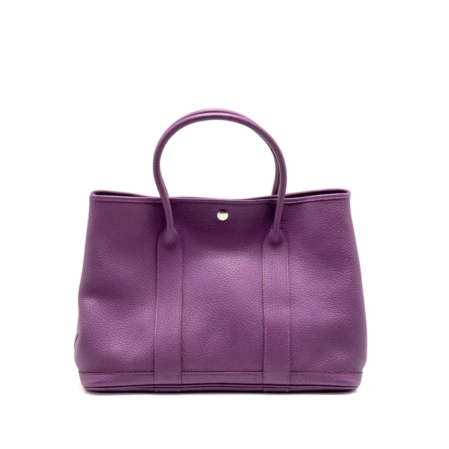 Hermès garden party 36 negonda P9 anemone SHW stamp square R in Leather from EMIER