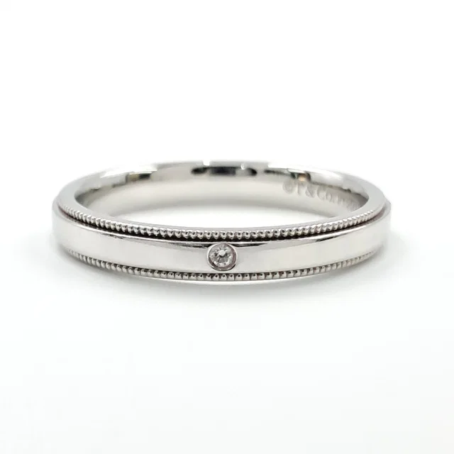 Tiffany 1P Diamond Double Milgrain Ring from GUGUS