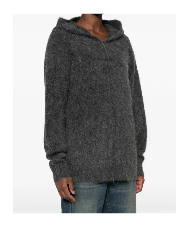 7 For All Mankind Fuzzy Zip Hooded Cardigan, photo 5 of 7 from SENSER