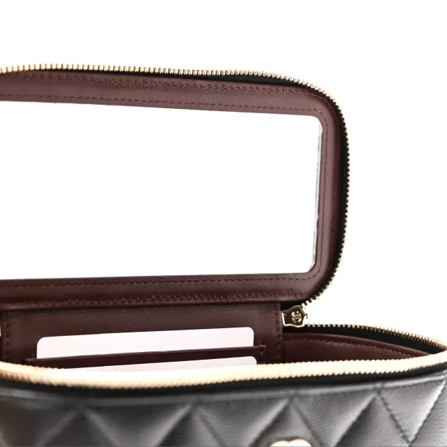 Chanel Caviar Quilted Small Vanity Case in Black Caviar leather from FASHIONPHILE, photo 6 of 12