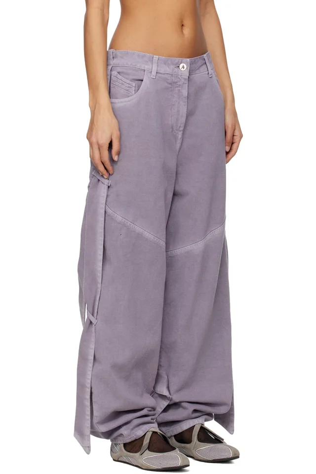 The Attico Purple Long Jeans, photo 2 of 4 from SSENSE