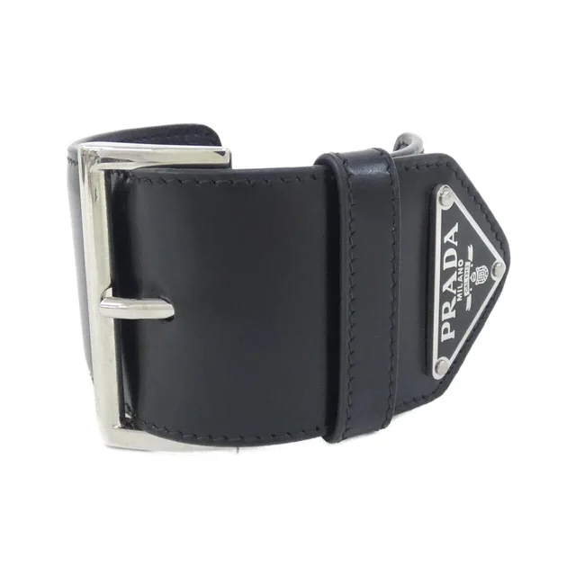 Prada 1IB404 Bangle in NERO / SILVER metal fittings VITELLO SHOW from KOMEHYO