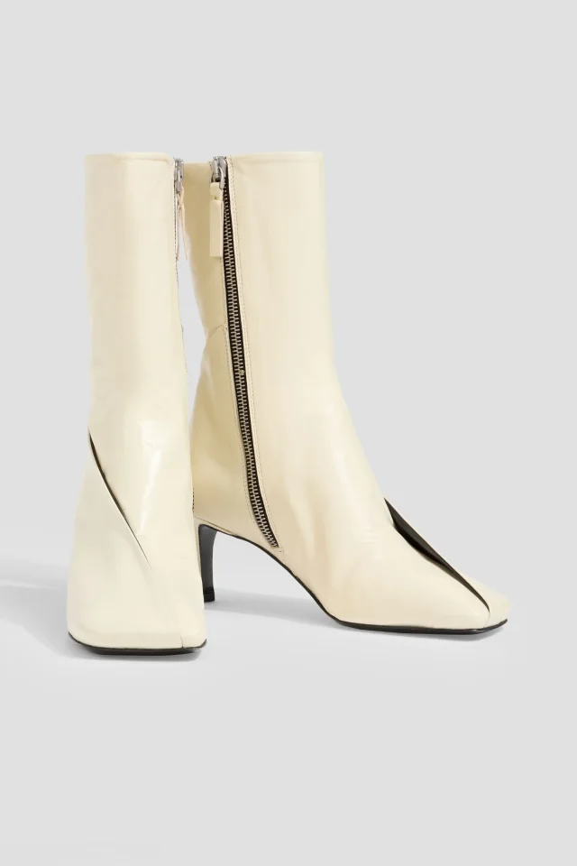 Jil Sander Leather Square-Toe Ankle Boots, photo 3 of 5 from THE OUTNET