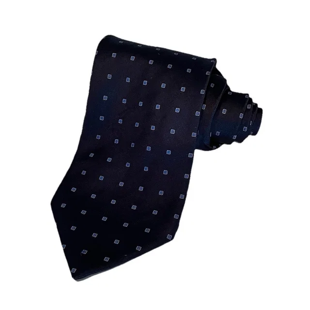 Lanvin Paris Silk Necktie Navy Blue in blue Silk from Poshmark