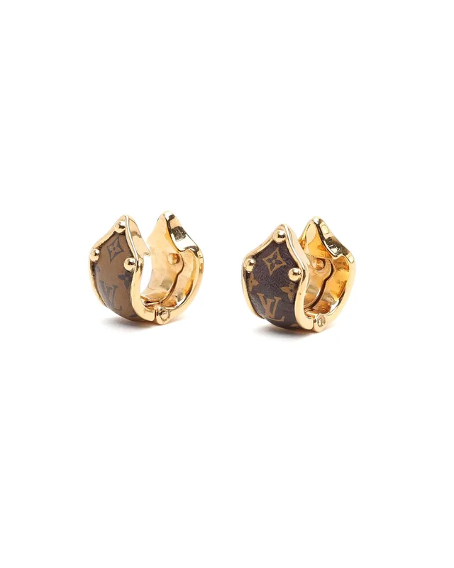 Louis Vuitton Monogram Sweet Earrings in Coated canvas from A Retro Tale, photo 2 of 2