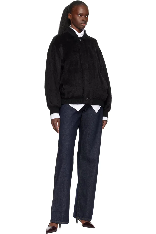 Lauren Manoogian Black Suri Bomber Jacket, photo 4 of 4 from SSENSE
