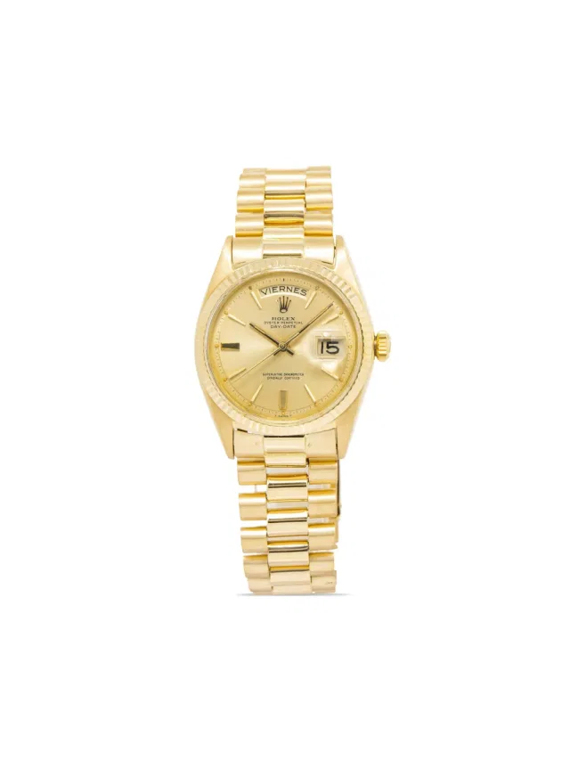 Rolex pre-owned Day-Date 36mm - unisex - Sapphire Glass/18kt Yellow Gold in gold from Farfetch