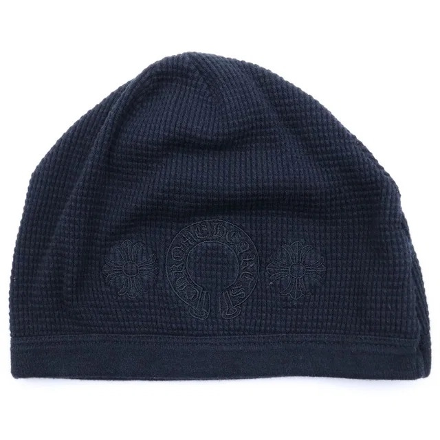 Chrome Hearts Horseshoe Thermal Beanie Hat Black in Black from The Reluxe