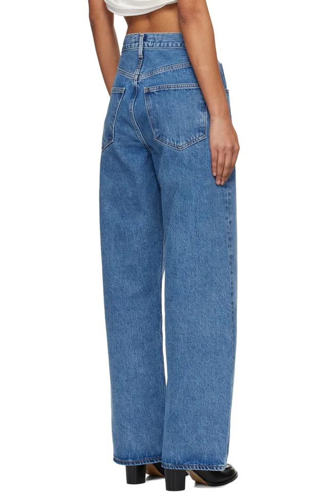 AGOLDE Blue Low Curve Jeans, photo 3 of 4 from SSENSE