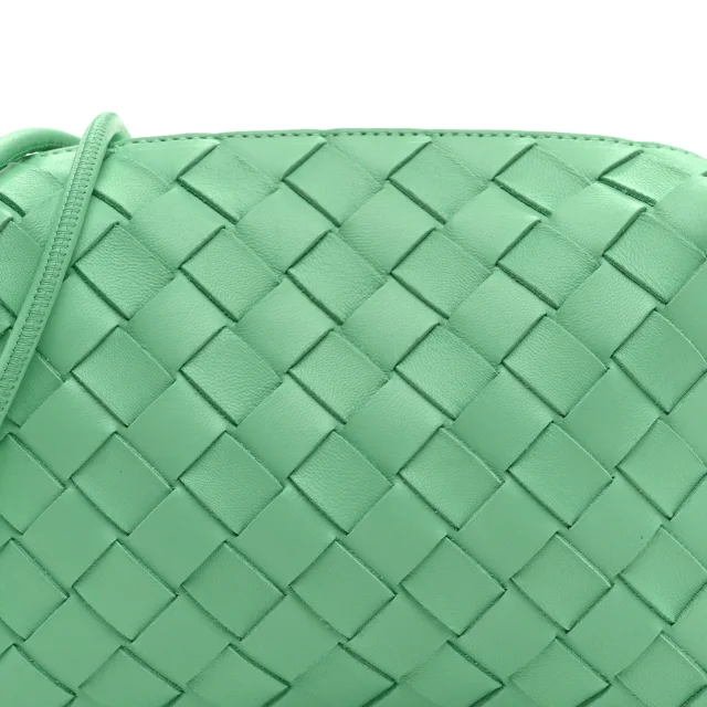 Bottega Veneta Nappa Intrecciato Mini Loop Camera Bag Fountain in Nappa leather from FASHIONPHILE, photo 7 of 9