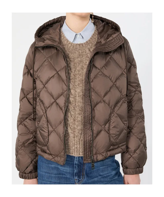 Weekend Max Mara Padded jacket in water-repellent plain-weave fabric - Brown, photo 4 of 5 from SENSER