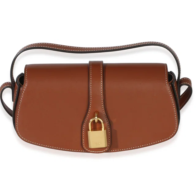 Celine Brown Smooth Calfskin Tabou Clutch On Strap in Brown Calfskin from myGemma