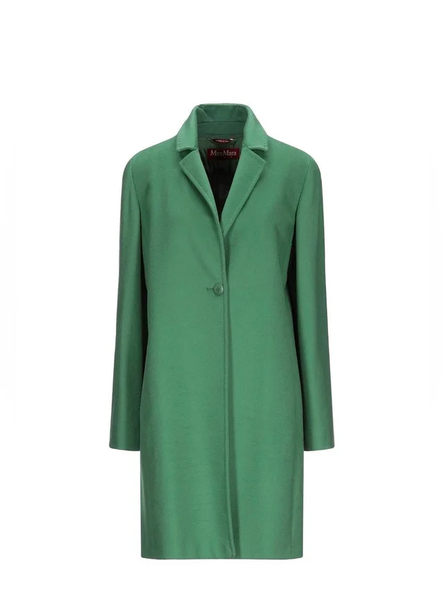 Max Mara Coats 6 (Us) - Emerald Green Single-Button Wool Trench Coat in green Wool from Poshmark
