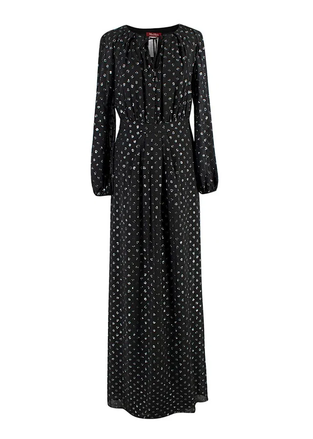 Max Mara Lidia Glitter-dotted Crepe Dress from HEWI