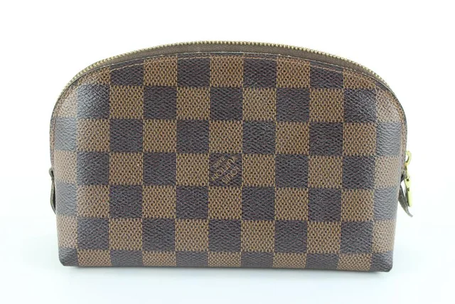 Louis Vuitton Damier Ebene Cosmetic Pouch PM Demi Ronde in Brown Canvas from Bagriculture