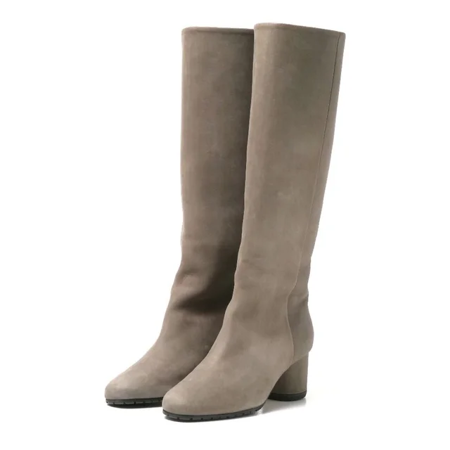 Max Mara Boots Leather Long 36 in Leather from The Reluxe
