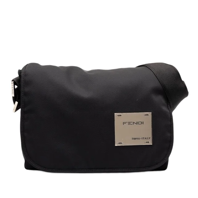 Black Fendi Cotton Crossbody in Black Nylon from Designer Revival, photo 1 of 1
