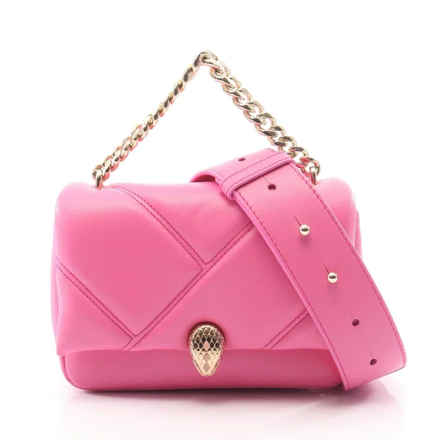 Bvlgari Serpenti Cabochon Leather 2way Handbag in Leather from LuxUness