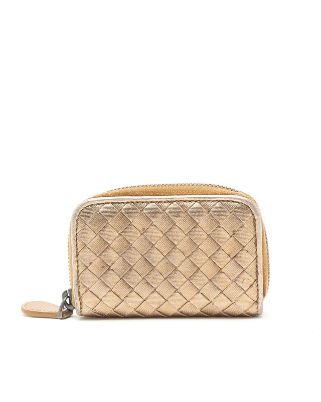 Bottega Veneta Intrecciato Zip Around Card Holder in Woven leather from A Retro Tale, photo 2 of 4