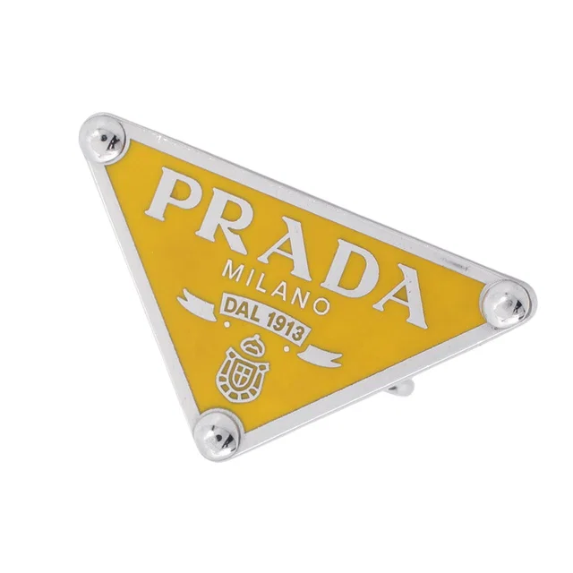 Prada Symbol Earring (Left Ear) Yellow1JO722_2DSP_F0010 Metal Enamel from GALLERY RARE