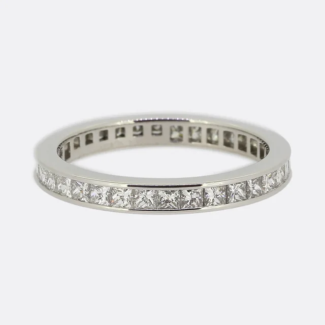 Tiffany & Co. Princess Cut Diamond Full Eternity Ring Size I (48) from The Vintage Jeweller