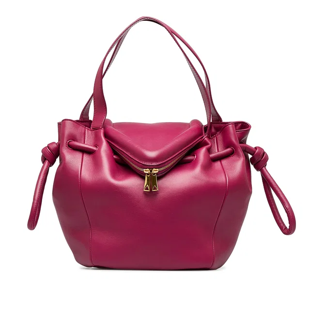 Pink Bottega Veneta Beak Handbag in Pink Leather from Designer Revival