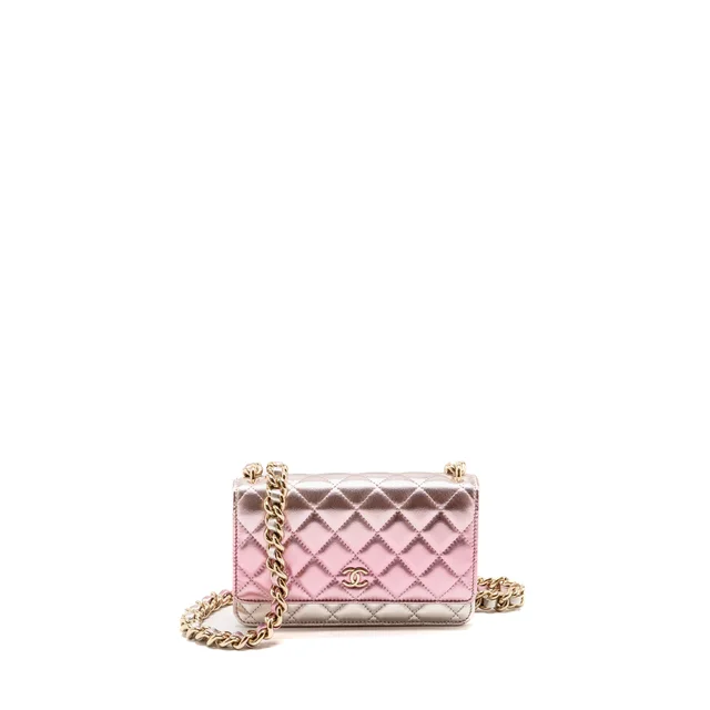 Chanel 21k Wallet On Chain Iridescent Lambskin LGHW (microchip) in Lambskin from EMIER