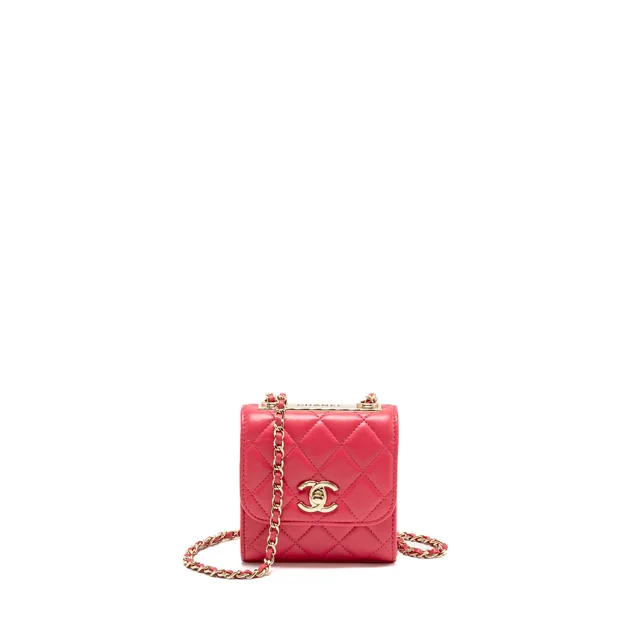 Chanel Mini Trendy CC Clutch in Pink Lambskin from EMIER