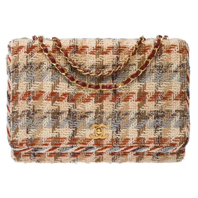 Sac Chanel Timeless-Classique En Tweed Multicolor in Multicolor Tweed from HEWI