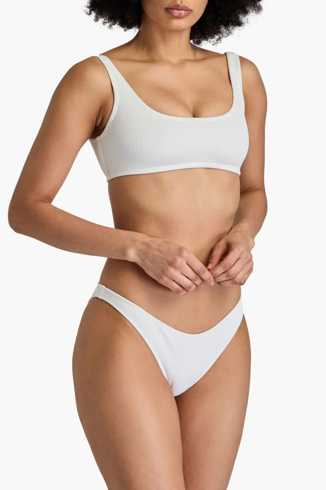 Melissa Odabash Ponza Stretch-Seersucker Bikini Briefs, photo 2 of 4 from THE OUTNET