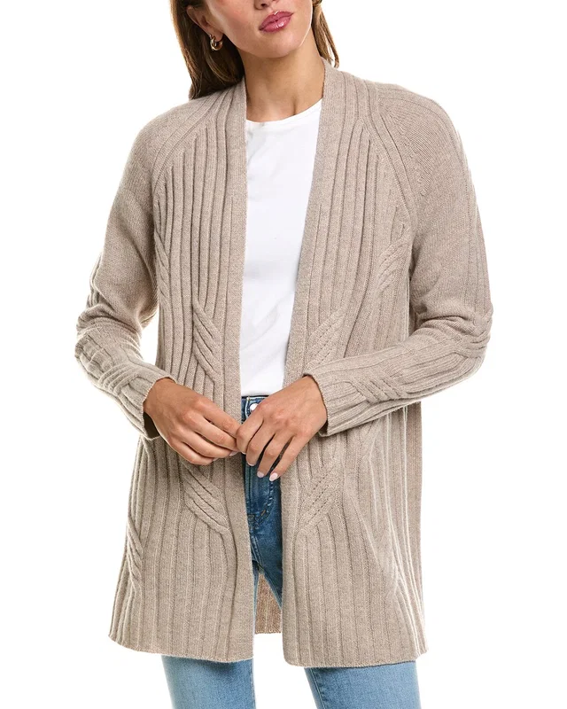 Forte Cashmere Luxe Cable 100% Cashmere Cardigan, image 1 of 1 from Rue La La