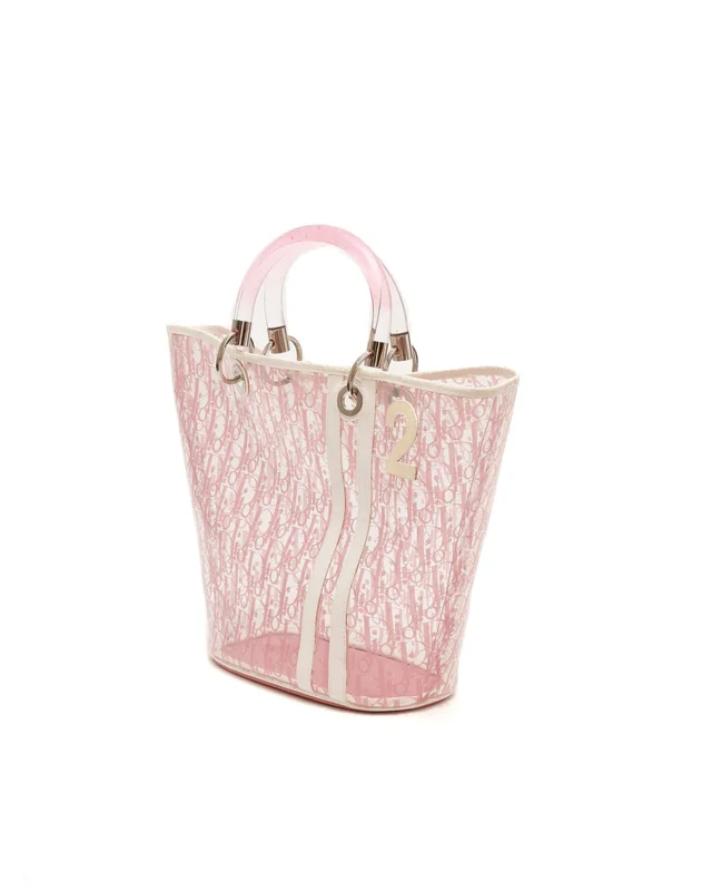 Dior 2004 John Galliano PVC Diorissimo Tote Bag in Leather from A Retro Tale, photo 2 of 9
