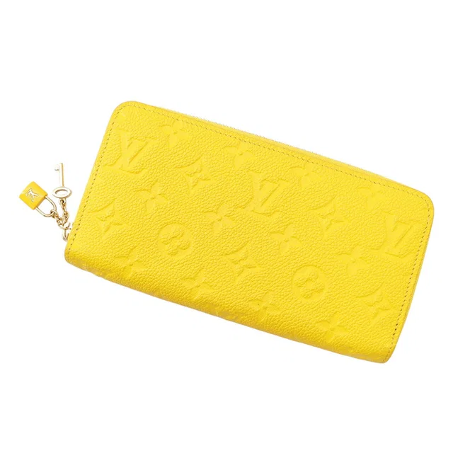 Louis Vuitton Zippy wallet Ginkgo YellowM13577 Monogram Empreinte Leather in Leather from GALLERY RARE