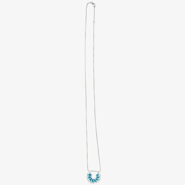 Bottega Veneta Wave Necklace — Blue Turquoise Paste Necklaces in Blue from HEWI, photo 2 of 3