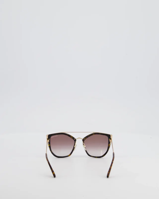 Tom Ford and Gold Cat Eye Acetate and Metal Sunglasses with Logo Detail in Brown from Sellier, photo 4 of 4