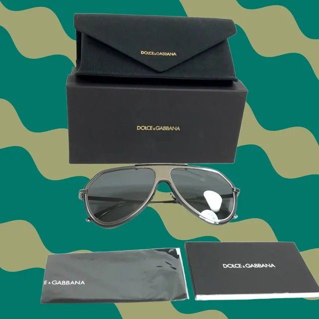 Dolce & Gabbana Sunglasses Dg2309 Aviator Designer Brushed Gunmetal Grey Mirror Black Mens in multicolor from Grailed
