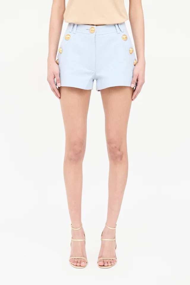 Balmain Embossed Button Short from VSP Consignment