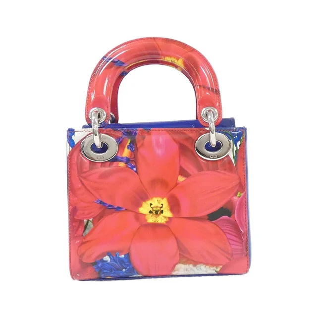 Christian Dior Lady Dior Mini Bag in RED+BLUE(レッド+ブルー) / SILVER(シルバー)金具 from KOMEHYO, photo 2 of 10