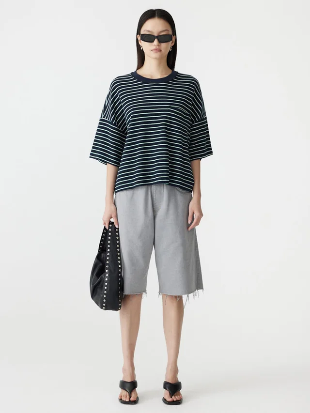 Bassike Stripe Boxy Pocket T-Shirt from bassike, photo 1 of 1