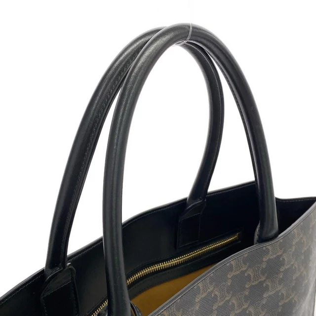 Vertical Cabas CELINE 190972BRJ Bag in 38NO/BLACK (black) Triomphe canvas/calf from KOMEHYO, photo 5 of 6