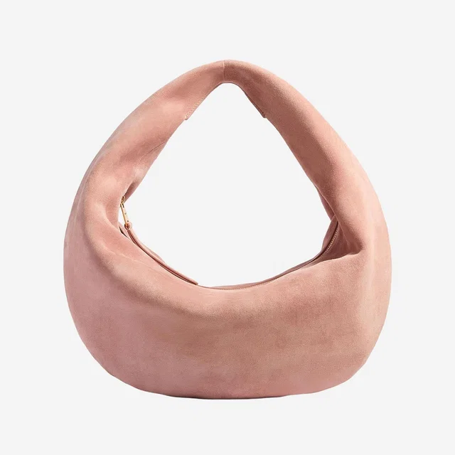 Khaite Olivia Hobo Bag — Pink Baby Calfskin in Pink Calfskin from HEWI