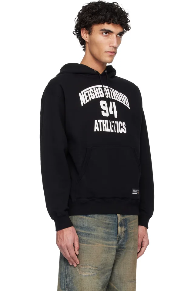 Neighborhood Black Plain Sweat Hoodie, photo 2 of 4 from SSENSE