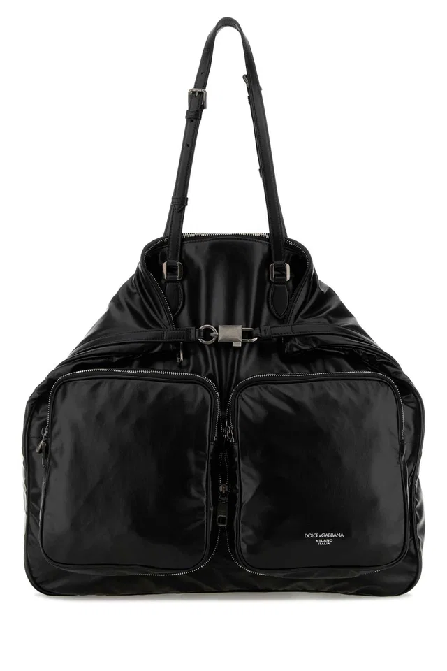 Dolce & Gabbana Vitello Leather Shoulder Bag — Black in Black Leather from HEWI