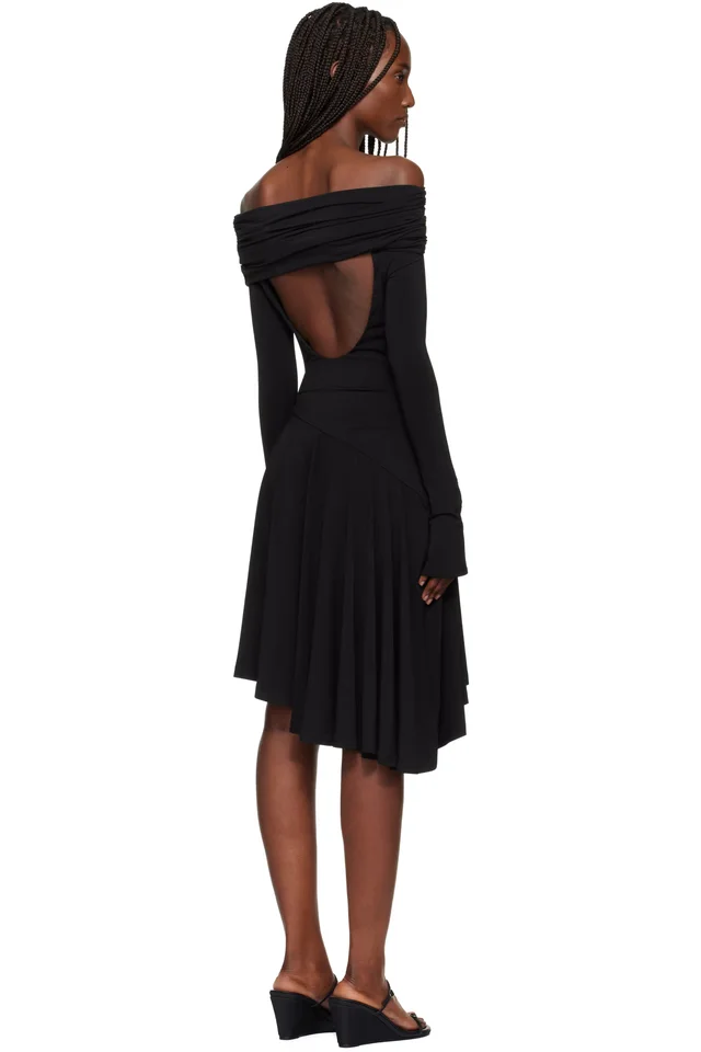 GUIZIO Black Lola Minidress, photo 3 of 4 from SSENSE