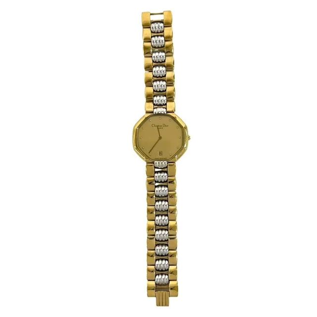 Dior Vintage Octagon Stainless Steel Quartz Wristwatch Gold 31990 in gold from Poshmark